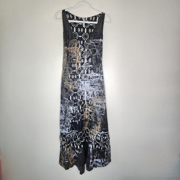 PIANURASTUDIO Satin Abstract Maxi Dress 44 - Picture 3 of 7